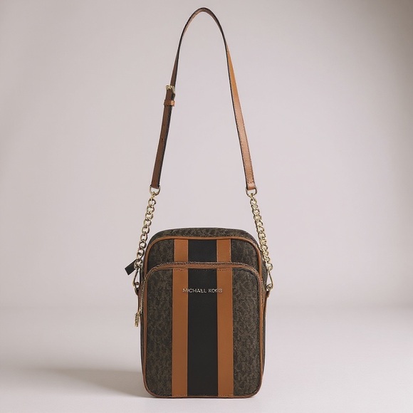 Michael Kors Handbags - NWOT Michael Kors Jet Set Striped Crossbody